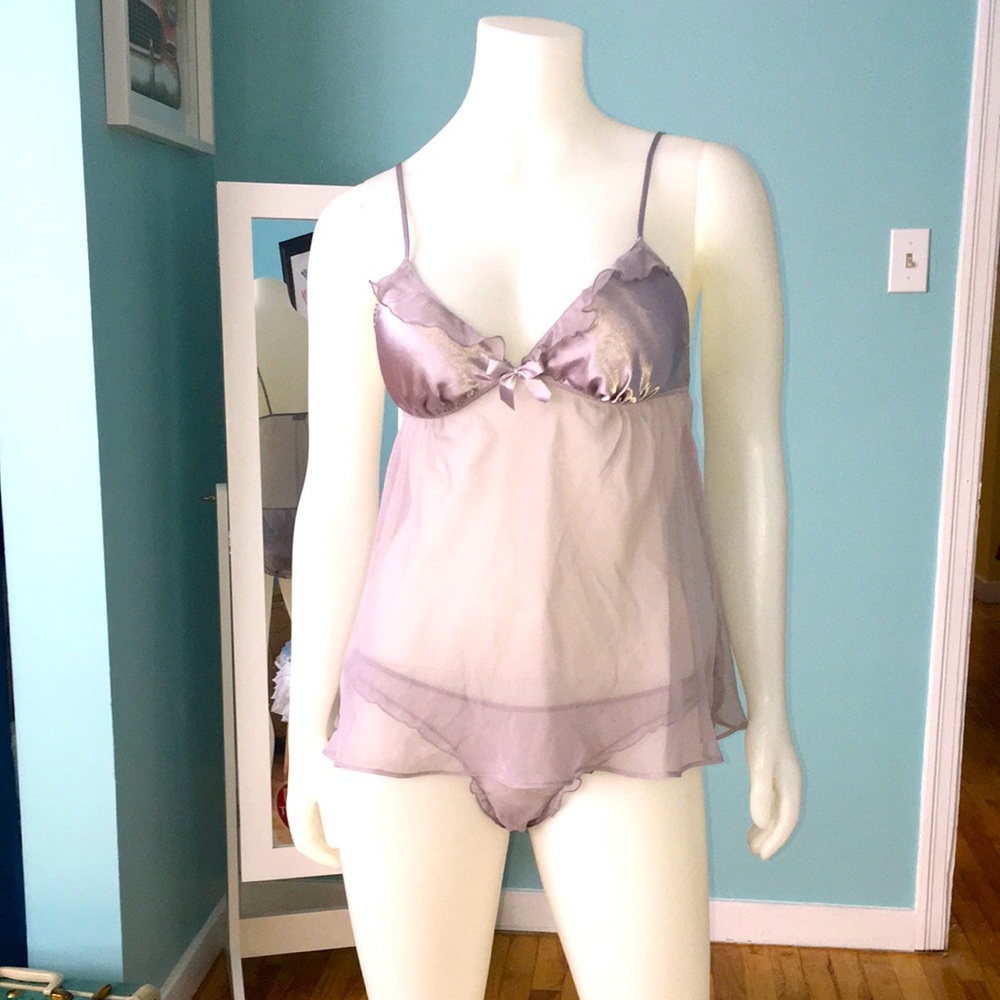 Sexy grey lingerie set